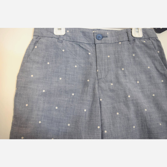 NWT OshKosh B'Gosh Shorts Girls Size 14 in Light Denim w/ Polka Dots - Picture 2 of 7